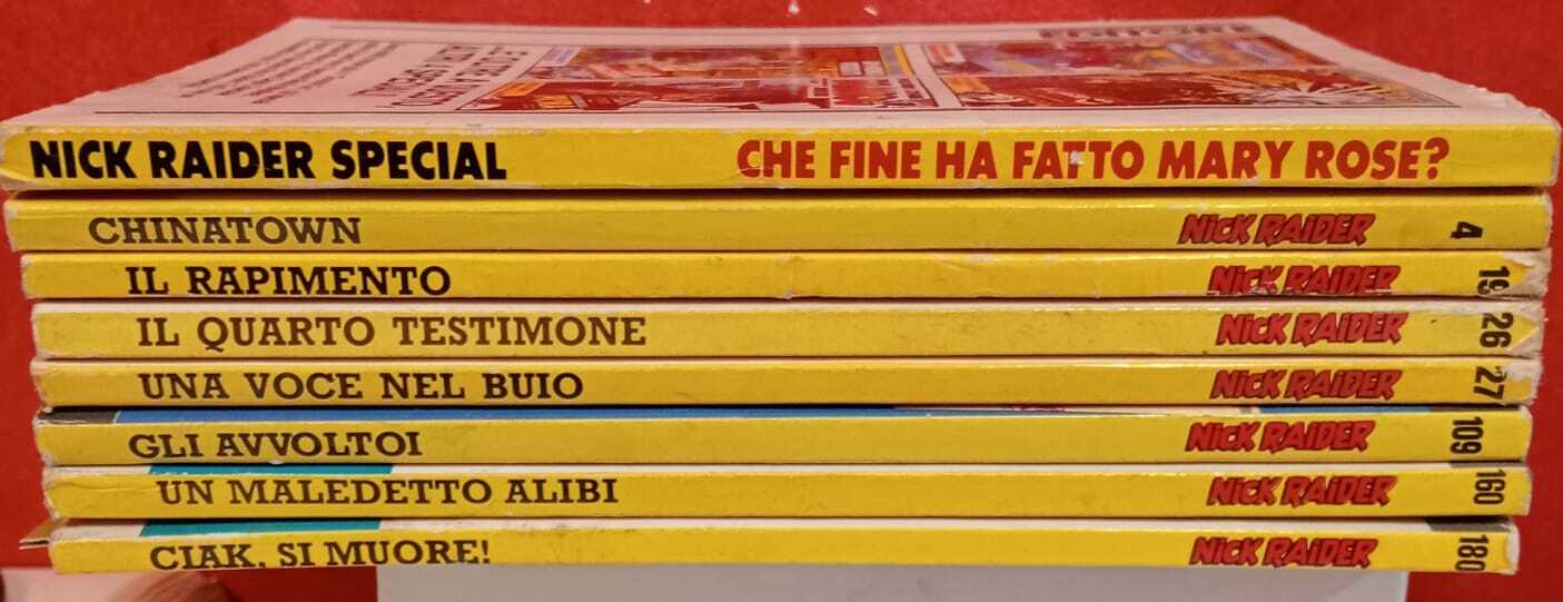 Lotto 8 numeri di Nick Raider. Numeri in descrizione.