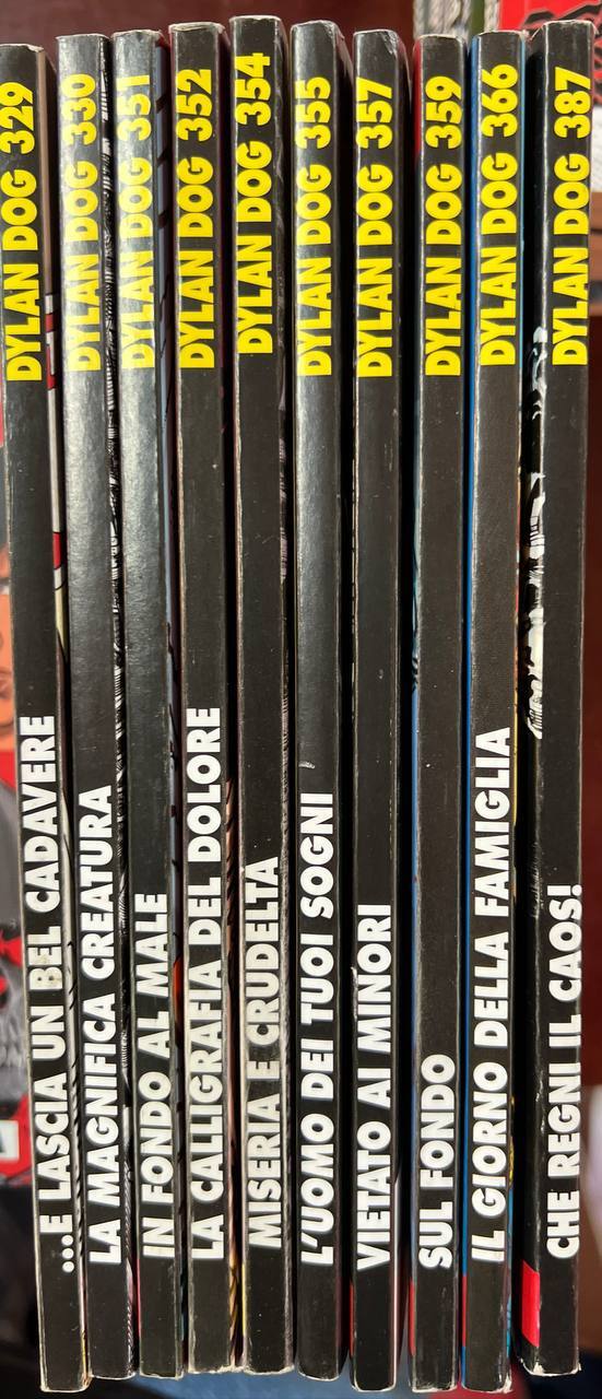 Lotto 9 numeri Dylan Dog (n^ 330-351-352-354-355-357-359-366-387).