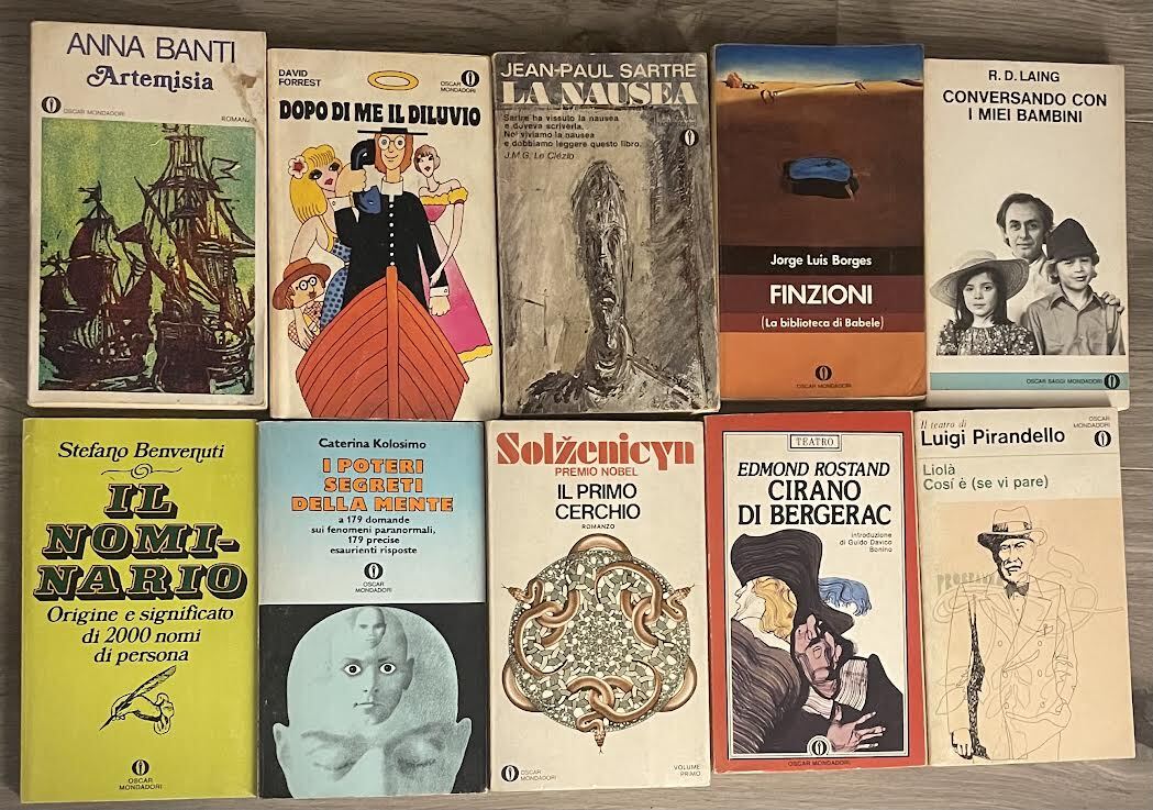 Lotto di 10 libri della Collana "Oscar Mondadori di vario …