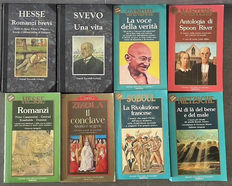 Lotto di 8 libri della Collana Grandi Tascabili Newton". Vedi …