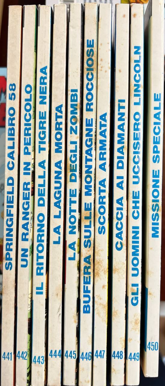 Lotto fumetto 10 fumetti Tex (da n^ 441 a 450).