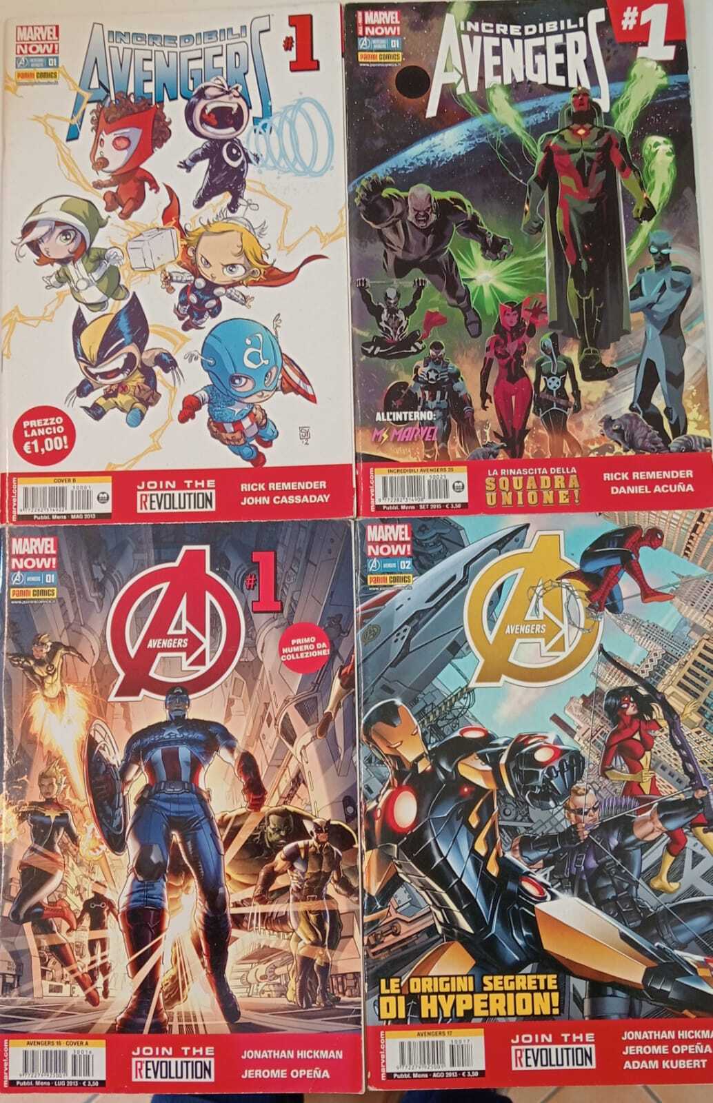 Lotto n. 4 albi Avengers.