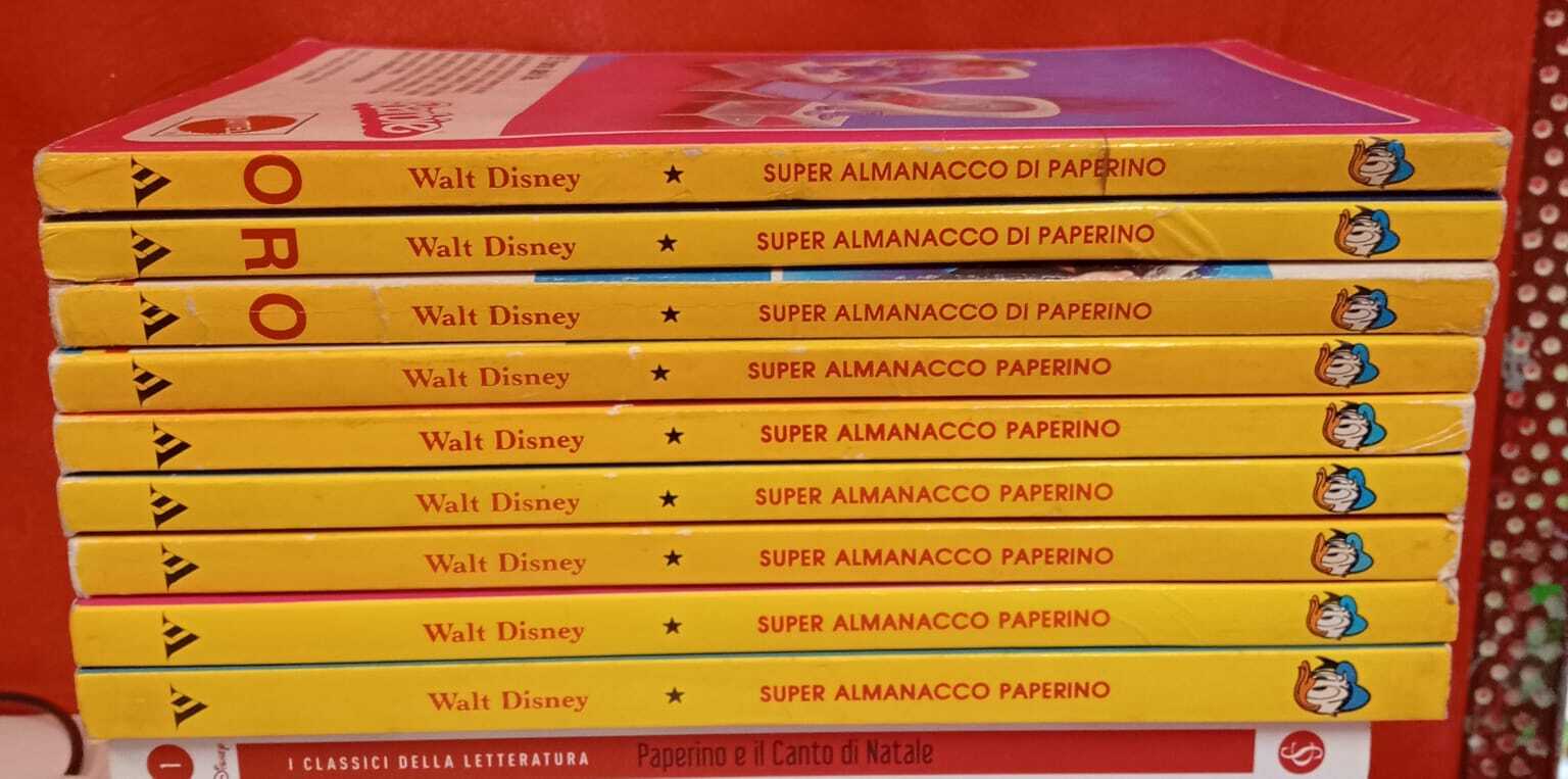 Lotto n. 9 fumetti "Super Almanacco Paperino". Numeri in descrizione.