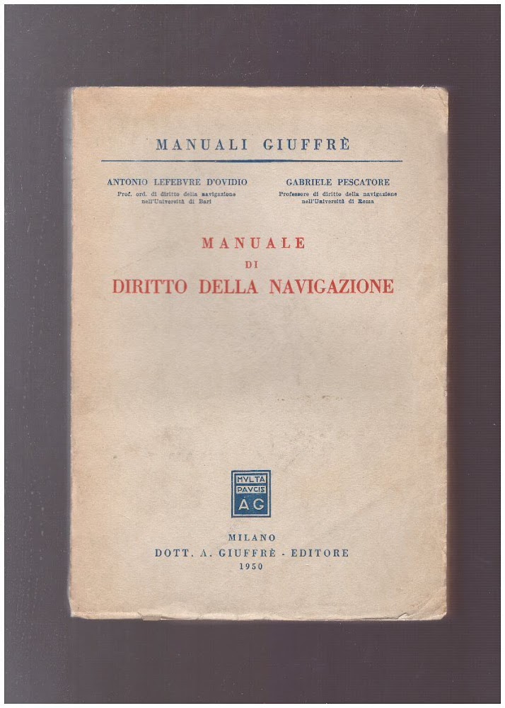 Manuale di diritto della navigazione