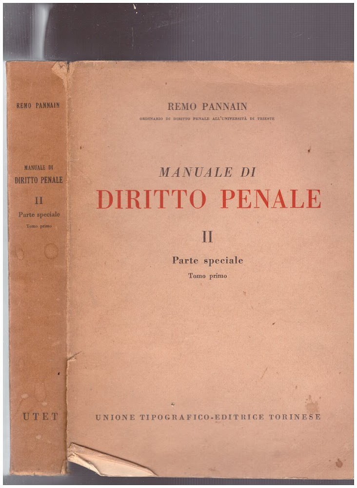 Manuale di Diritto Penale II Parte Speciale Tomo Primo