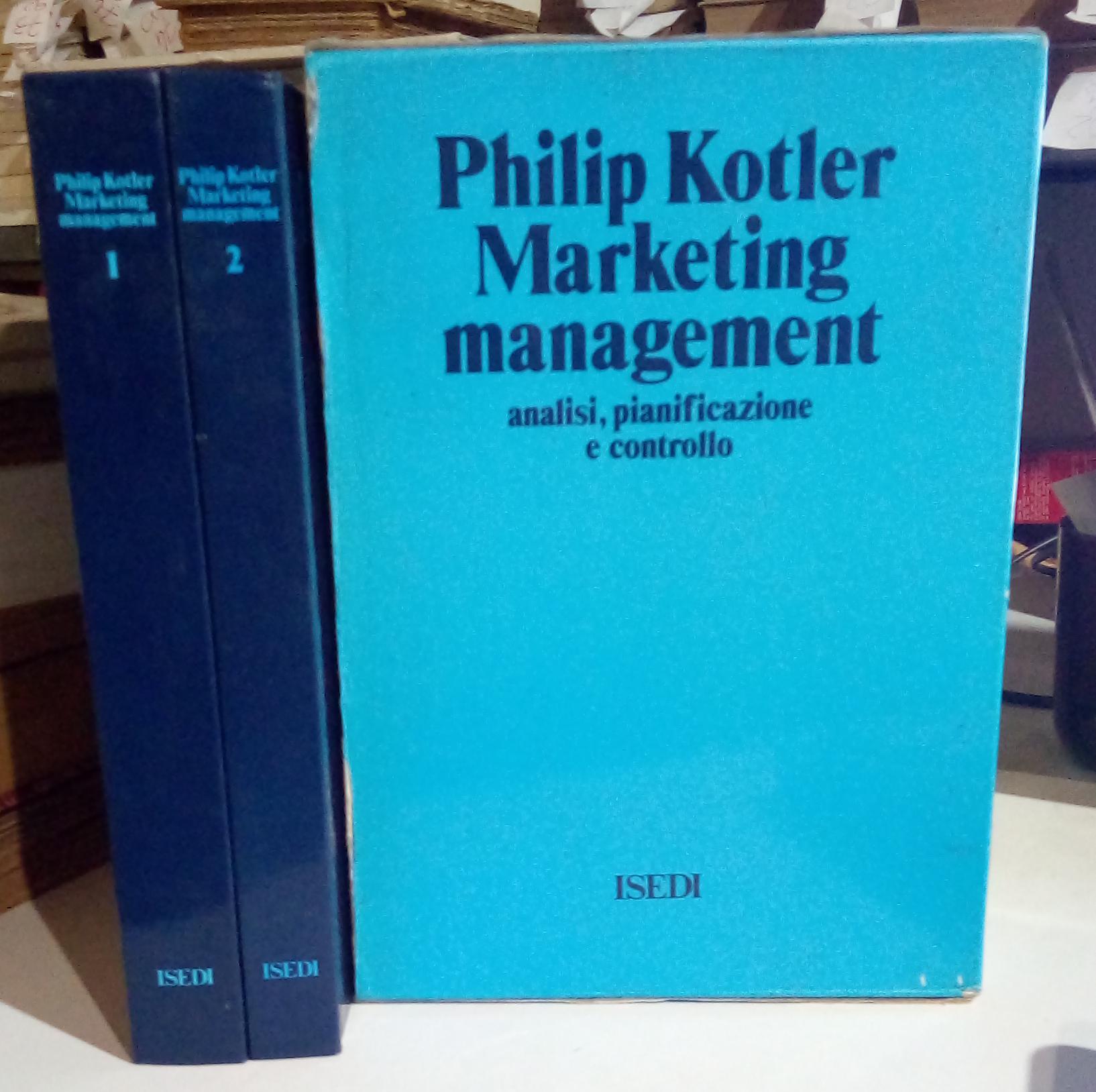 Marketing management analisi, pianificazione e controllo, due volumi.