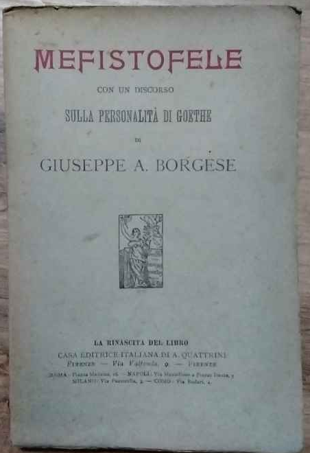 Mefistofele con un discorso sulla personalità di Goethe