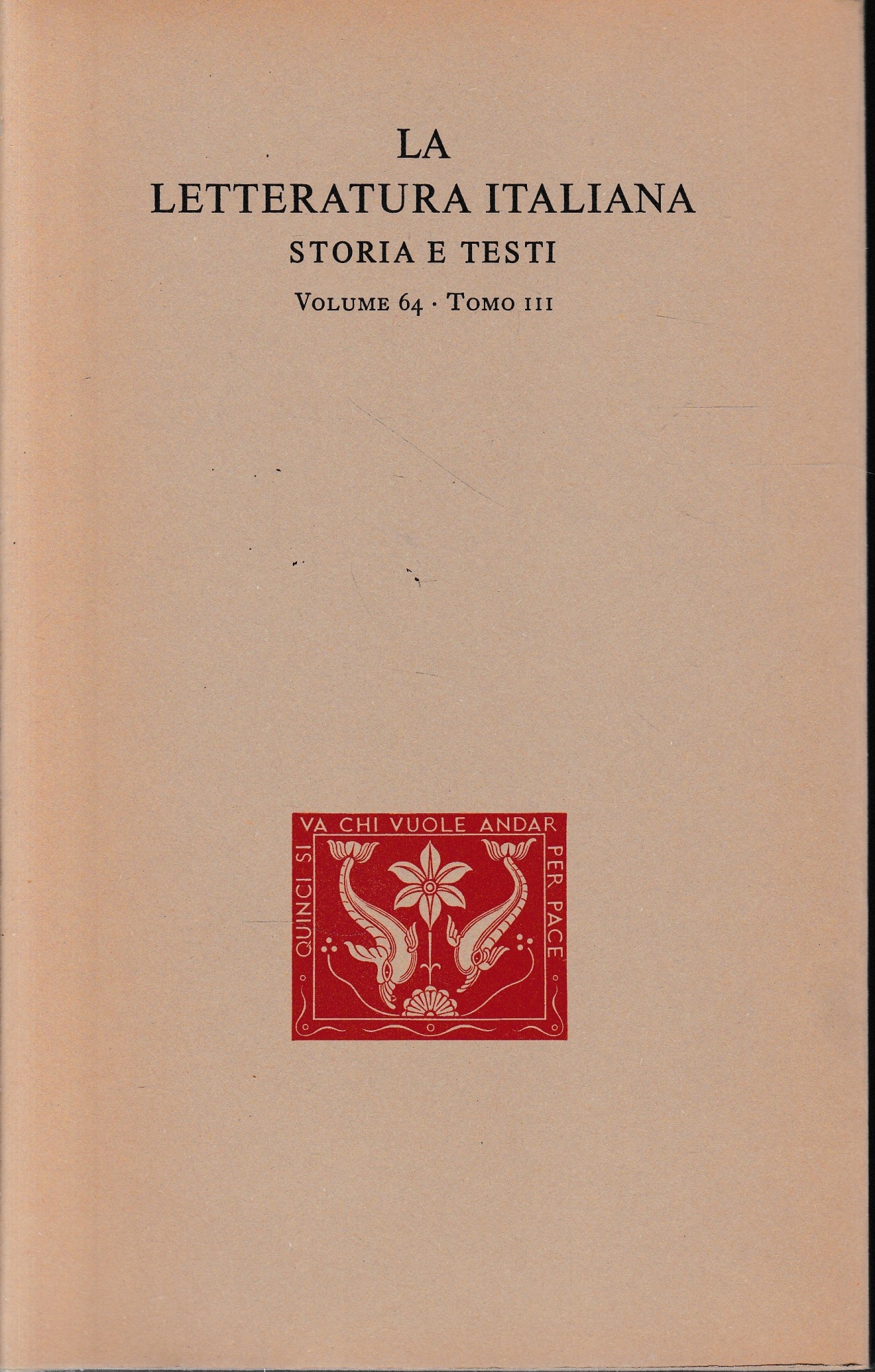Narratori dell'Ottocento e del primo Novecento, tomo III, vol. 64.