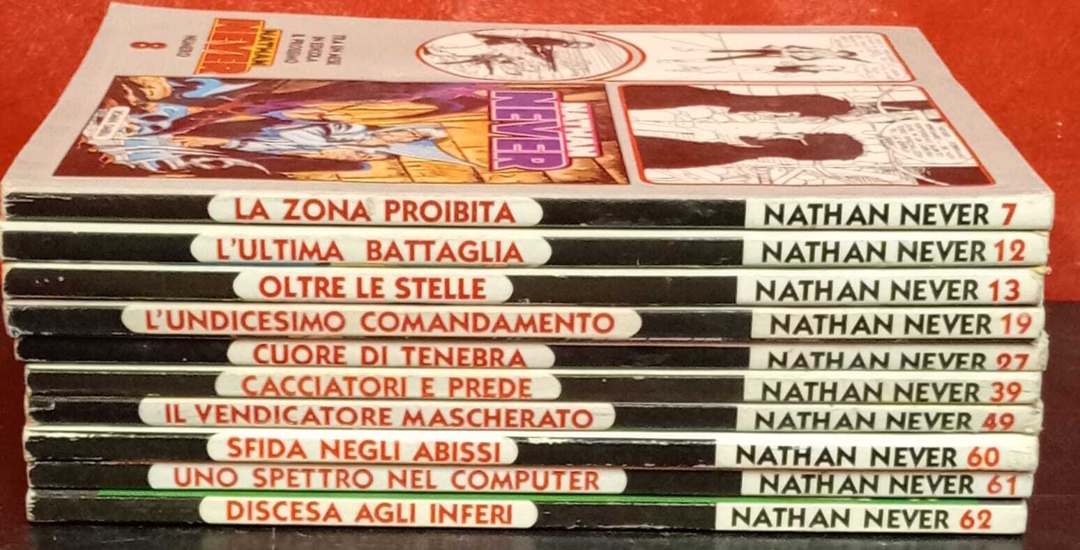 Nathan Never lotto. nn. 7,12,13.19.27.39.49,60,61,62.