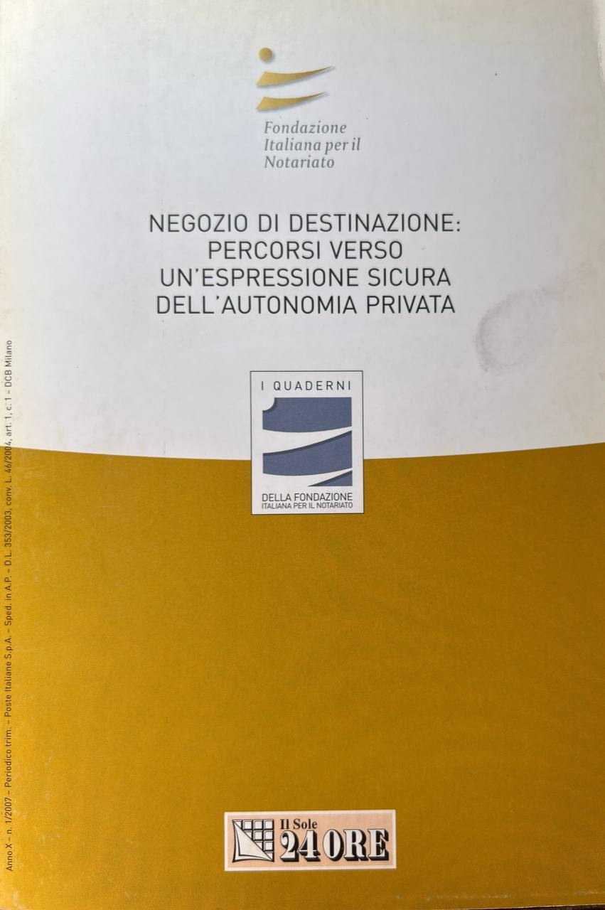 Negozio di destinazione: percorsi verso un'espressione sicura dell'autonomia privata