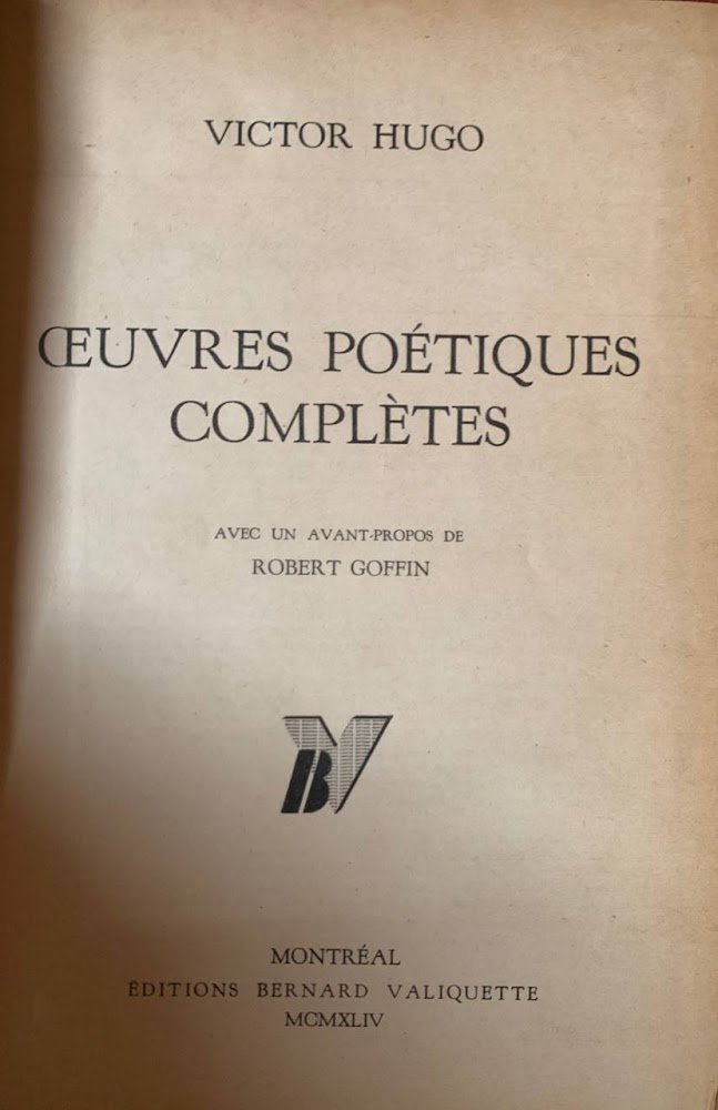 Oeuvres poetiques completes