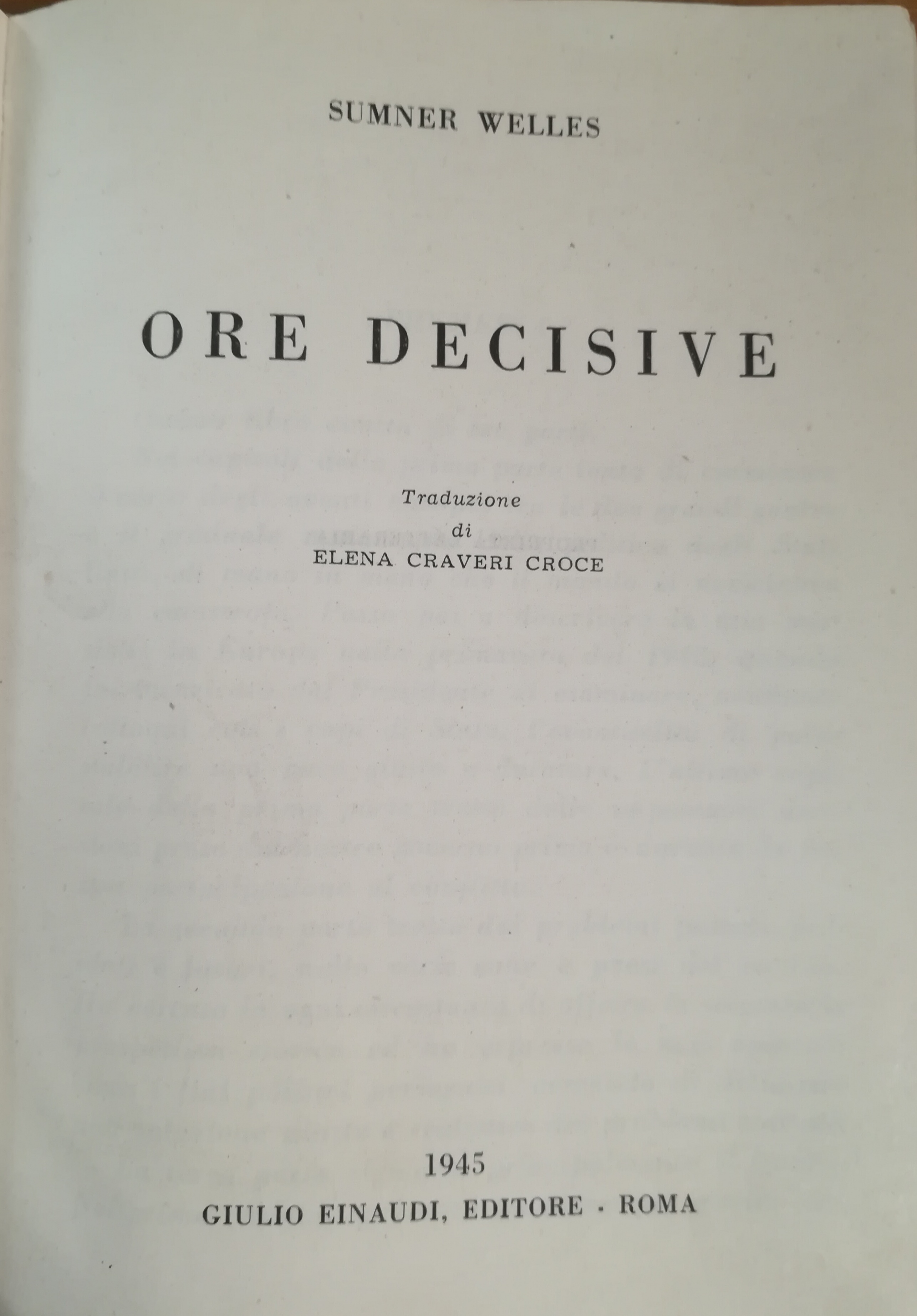 Ore decisive (The Time for Decision).
