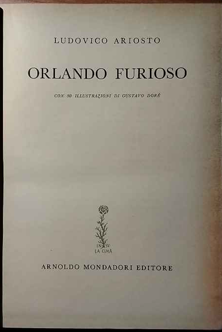 Orlando Furioso. Con 80 illustrazioni di Gustavo Doré.