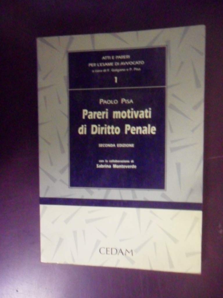 Pareri motivati di diritto penale