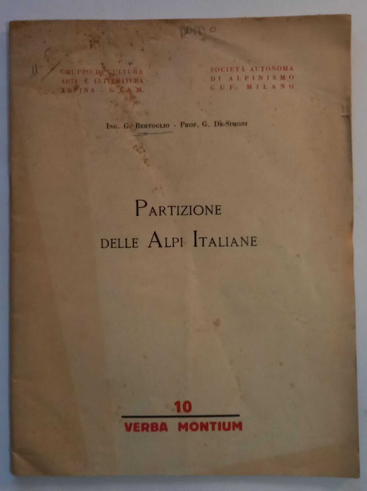 Partizione delle Alpi Italiane.