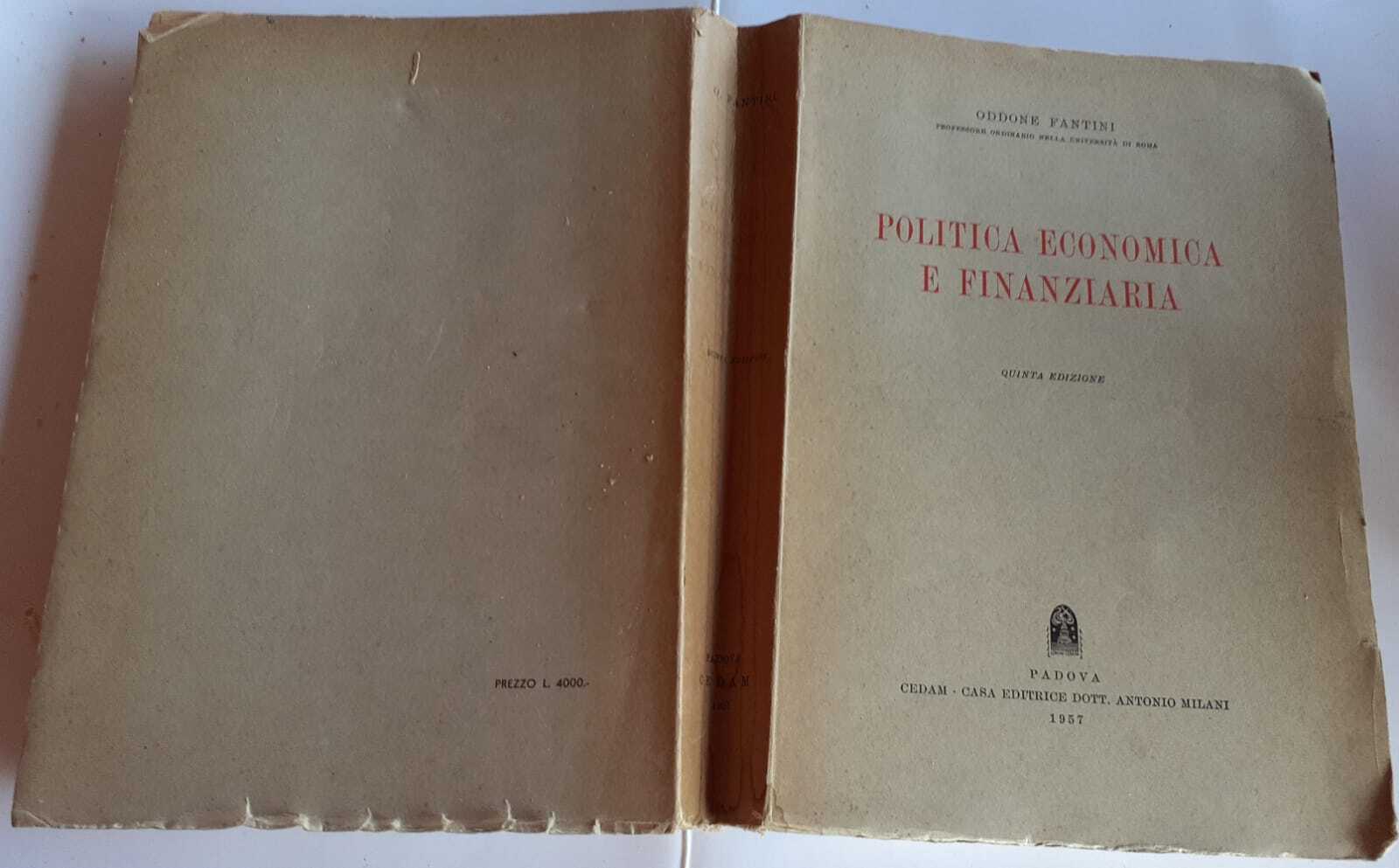 Politica economica e finanziaria