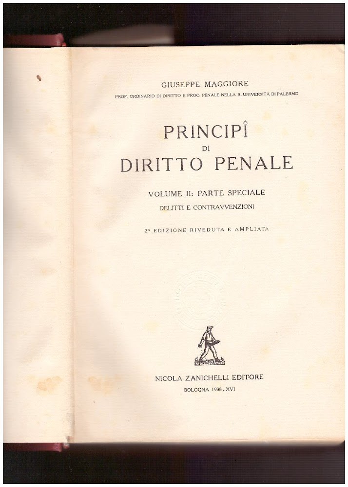 Principi di diritto penale. Volume II Parte speciale Delitti e …