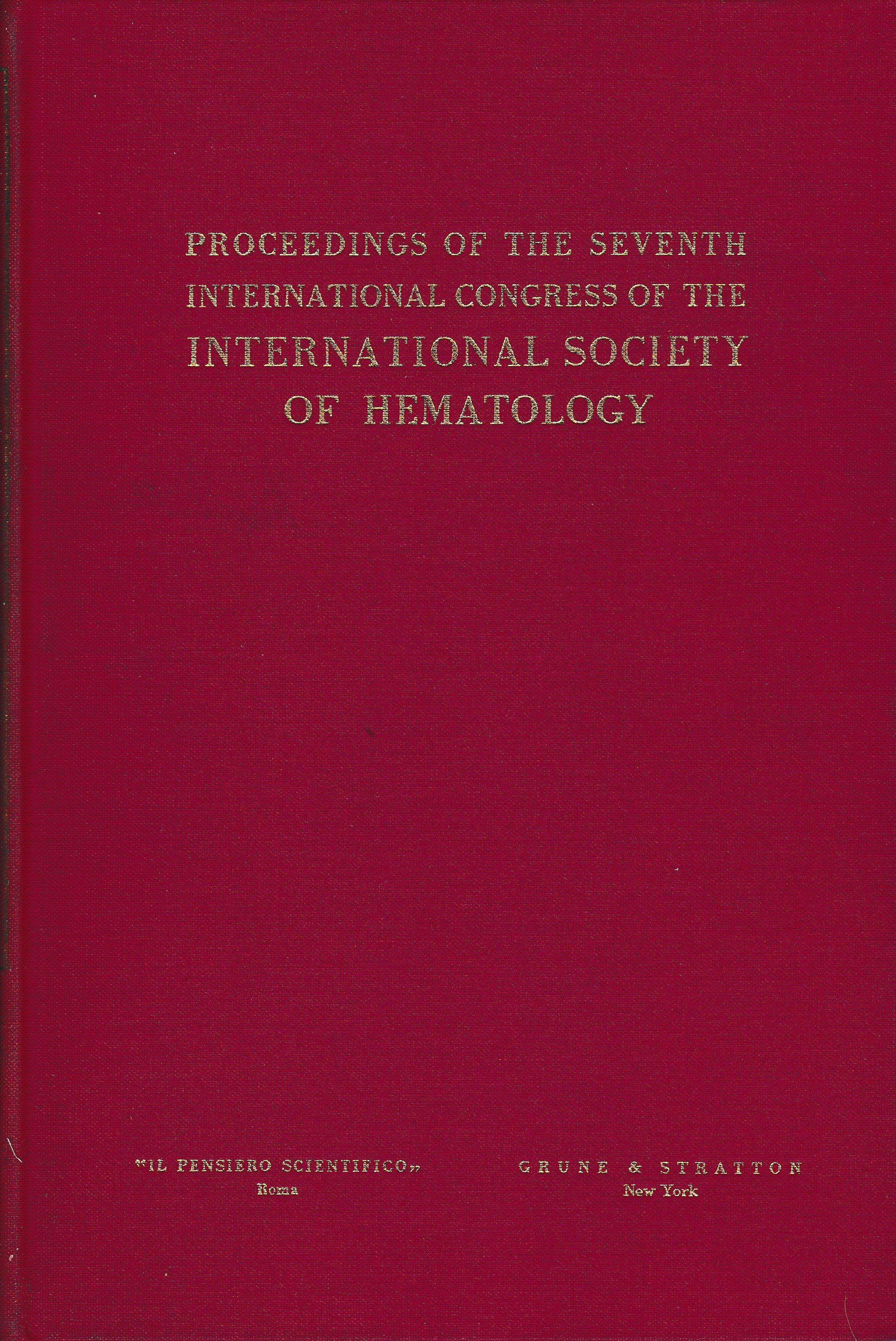 Proceedings of the seventh international congress of the international society …