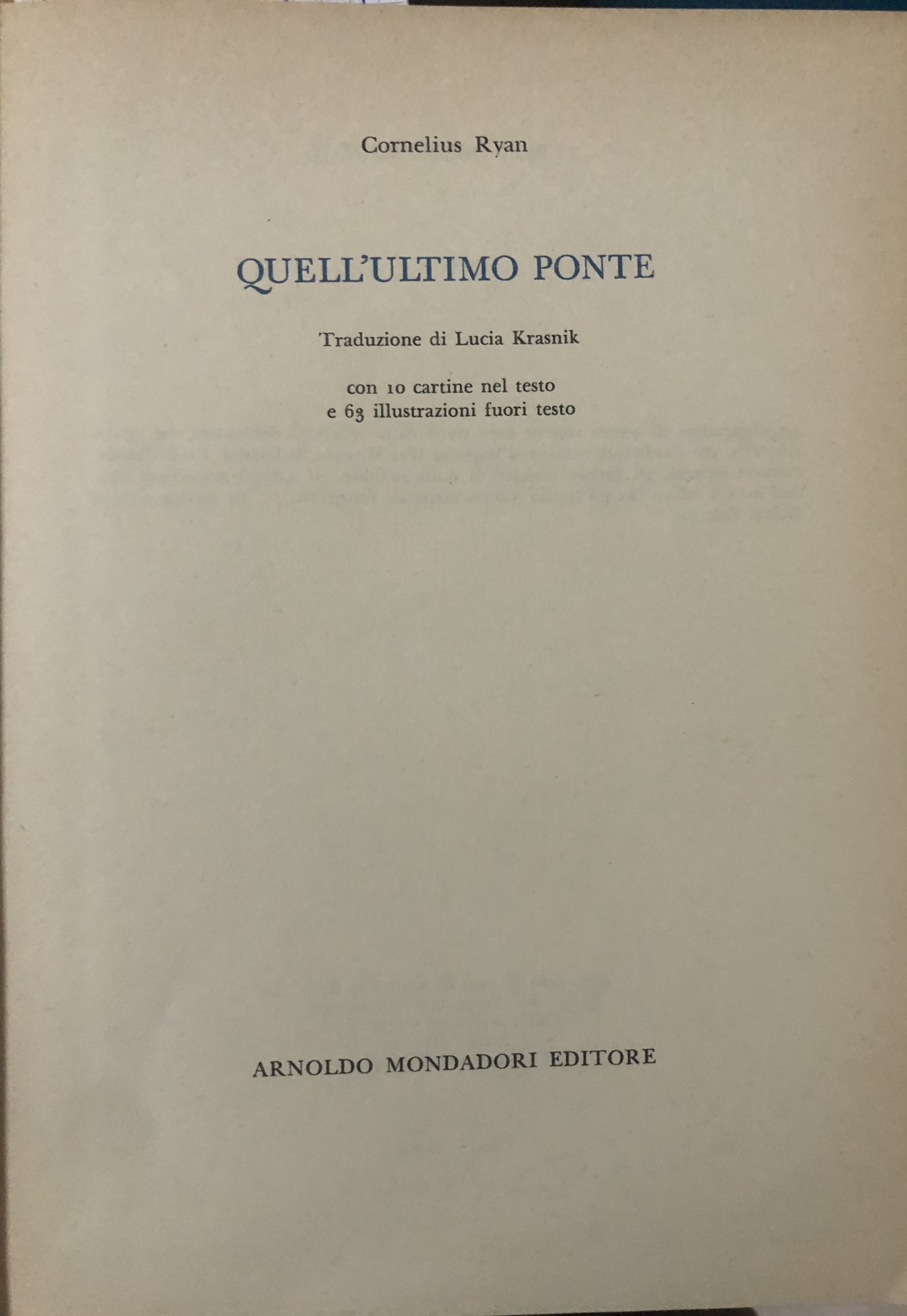 Quell'ultimo ponte.