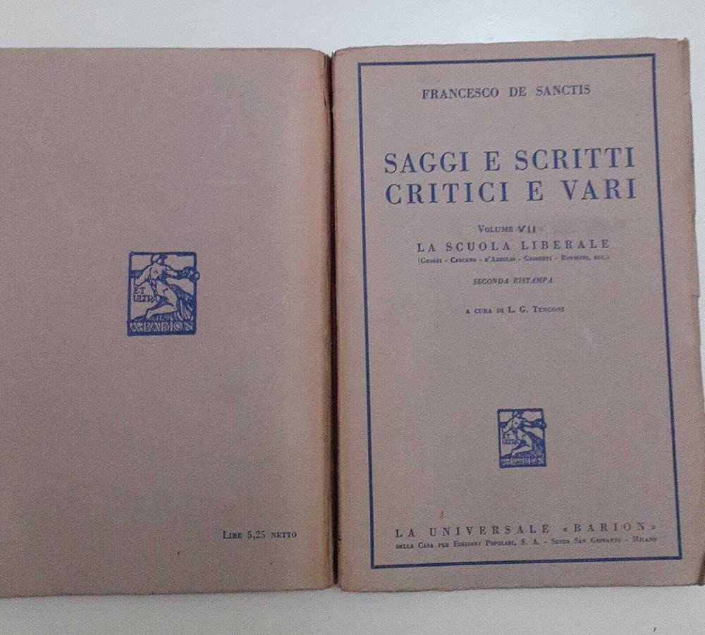 Saggi e scritti critici e vari. Volume VII. La scuola …