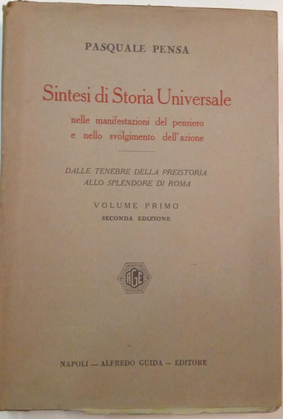 Sintesi di Storia universale (volume primo)