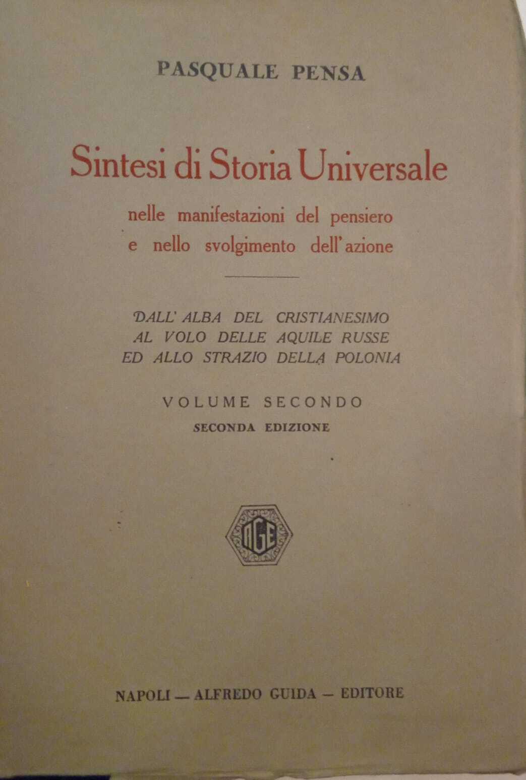 Sintesi di Storia universale (volume secondo)