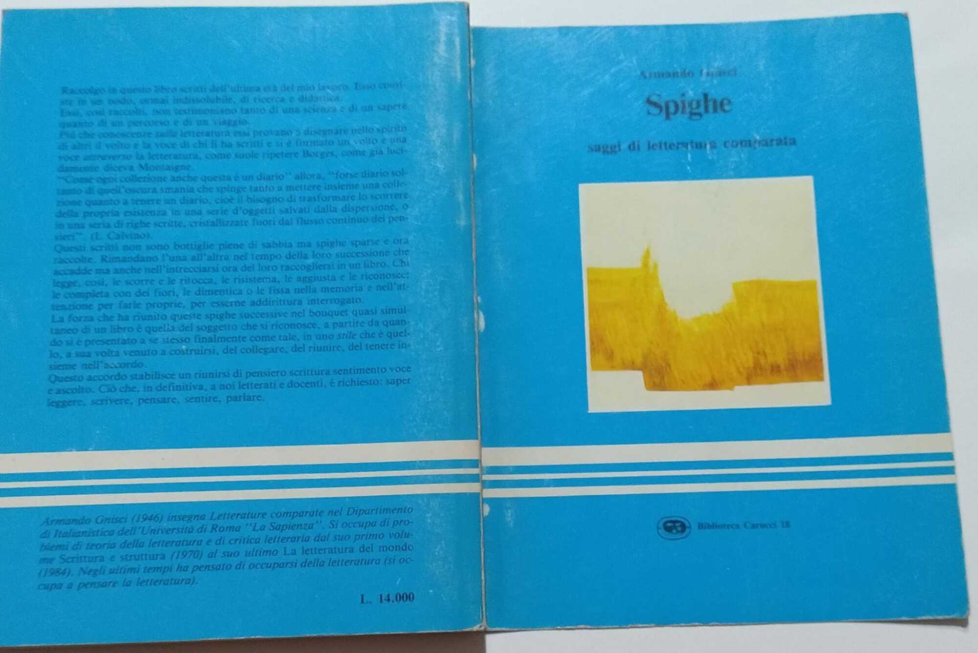 Spighe. Saggi di letteratura comparata
