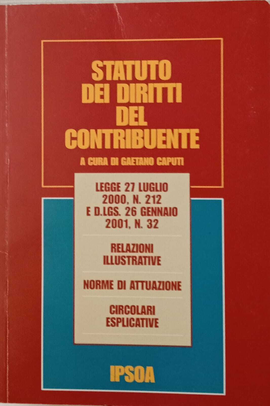 Statuto dei diritti del contribuente.