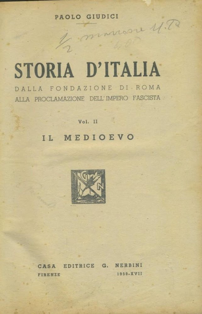 Storia d'Italia dalla fondazione di Roma alla proclamazione dell'impero fascista. …