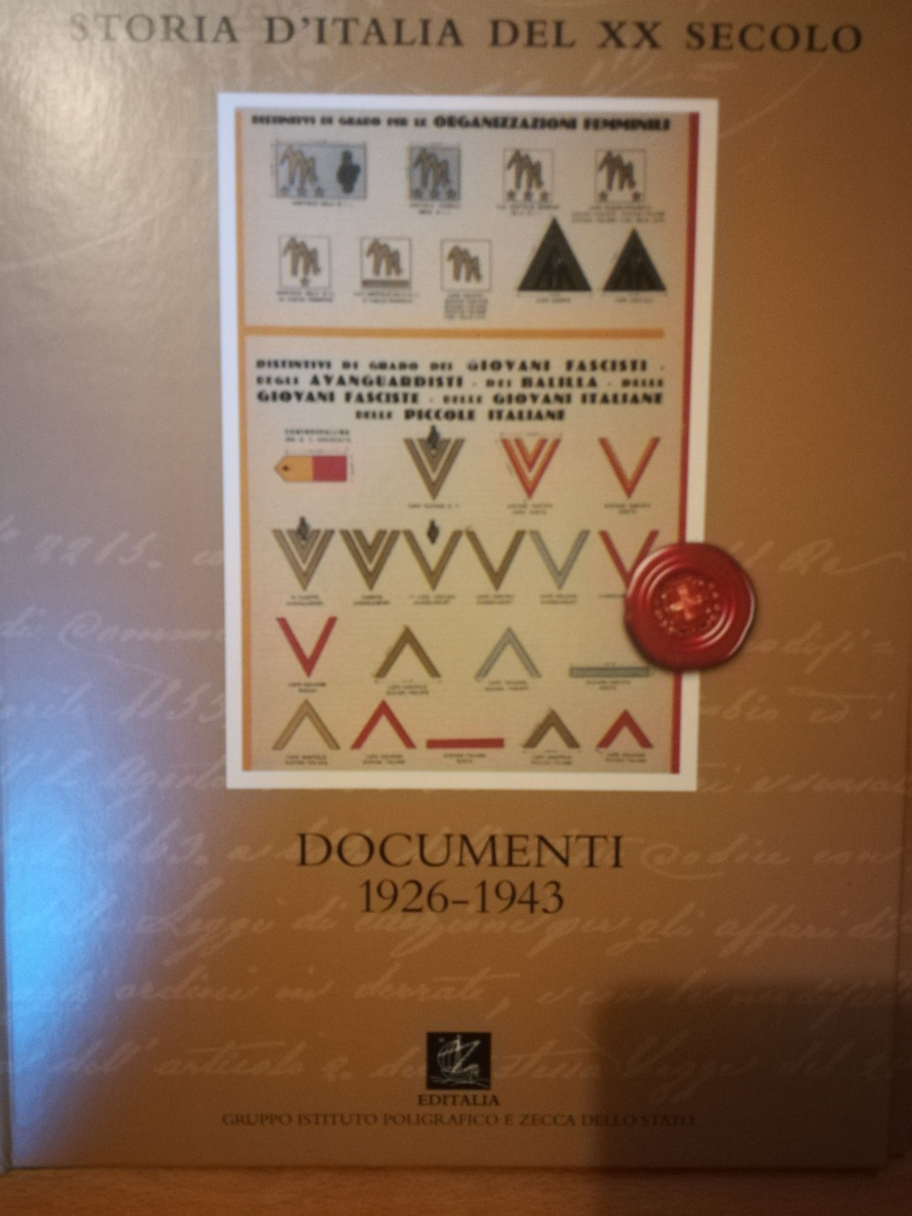 Storia d'Italia del XX secolo. Documenti 1926-1943.