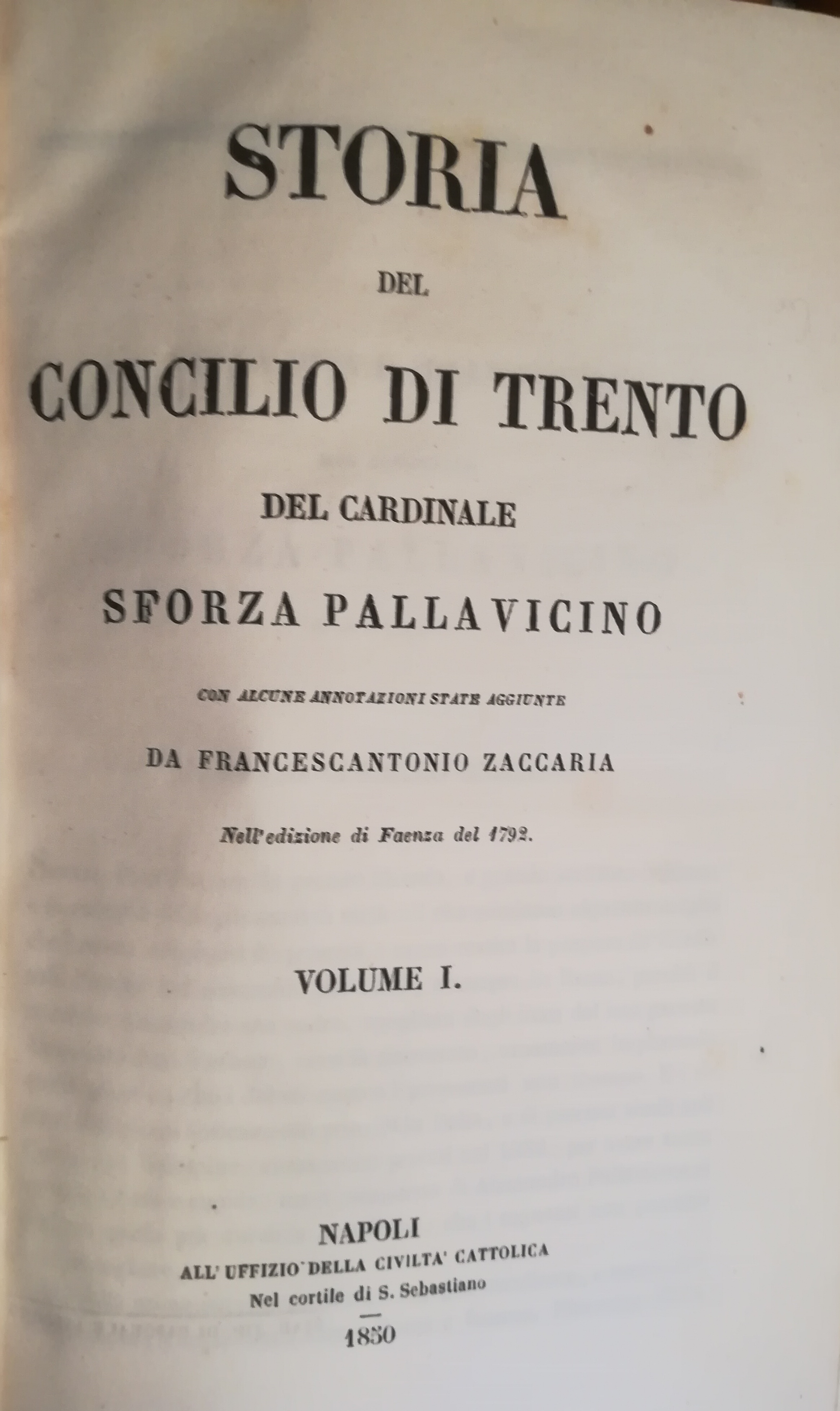 Storia del Concilio di Trento. I. II.