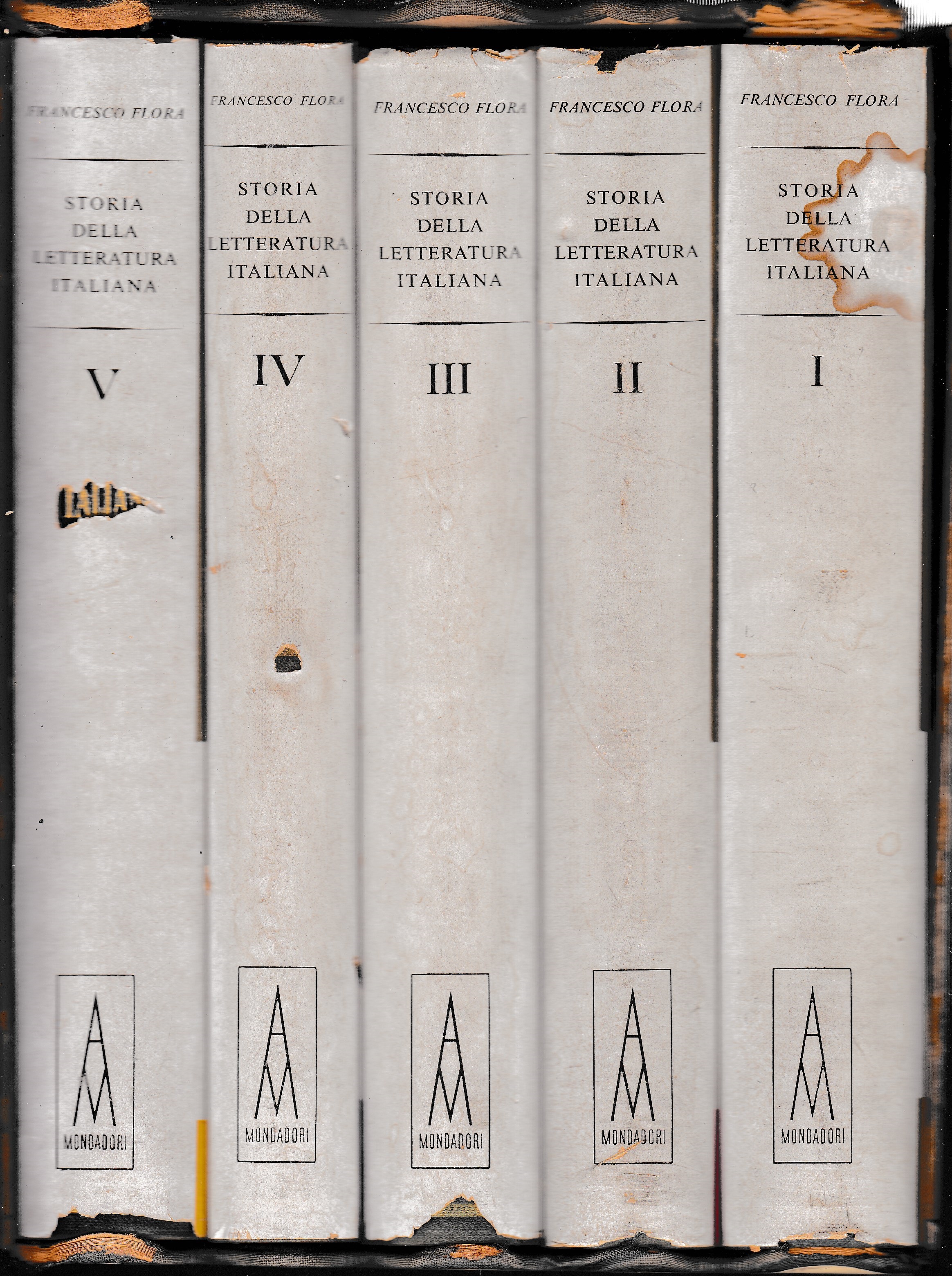 Storia della letteratura italiana 5 volumi
