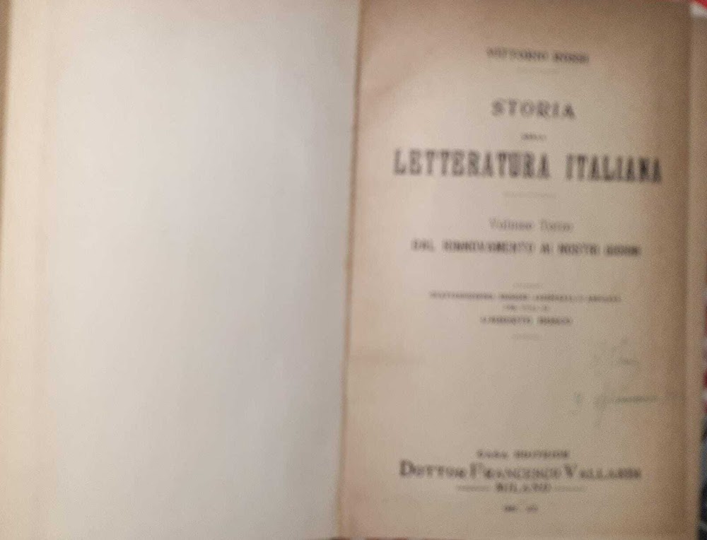 Storia della letteratura italiana. Volume terzo. Dal rinnovamento ai nostri …