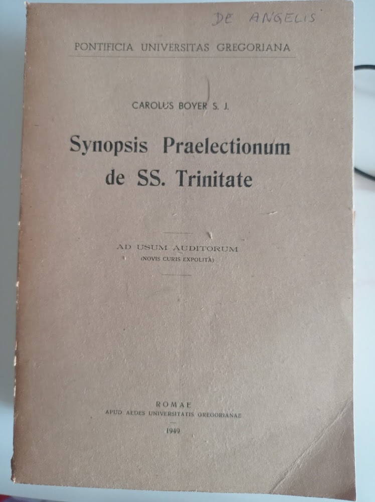 Synopsis Praelectionum de SS. Trinitate