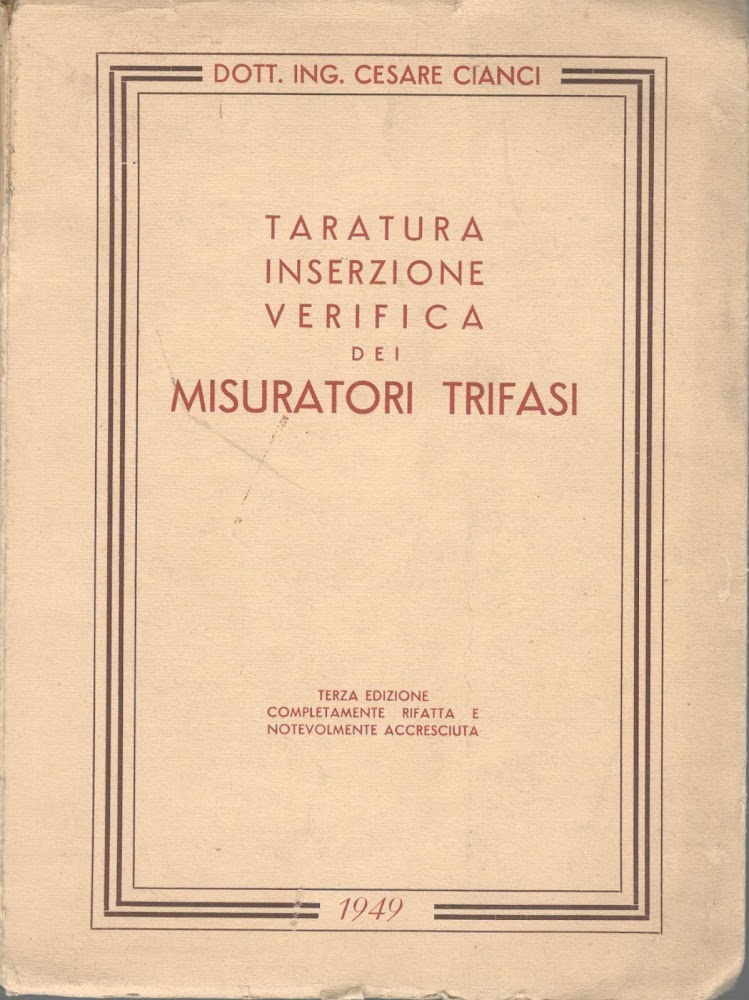 Taratura inserzione verifica dei misuratori trifasi