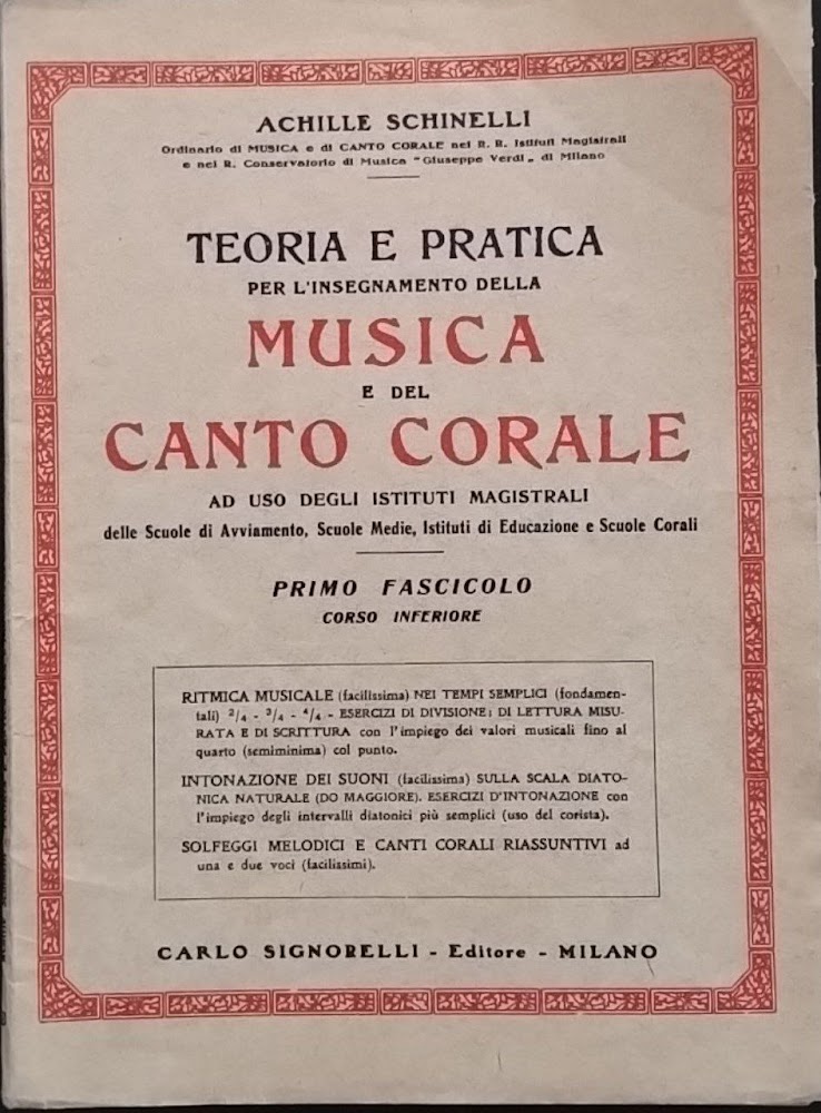 Teoria e pratica per l'insegnamento della musica e del canto …