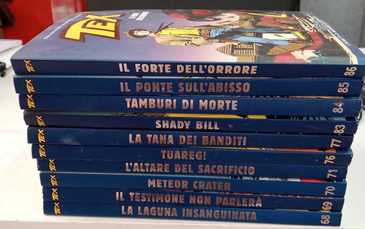 Tex collezione storica a colori n. 10 albi. Numerazione in …