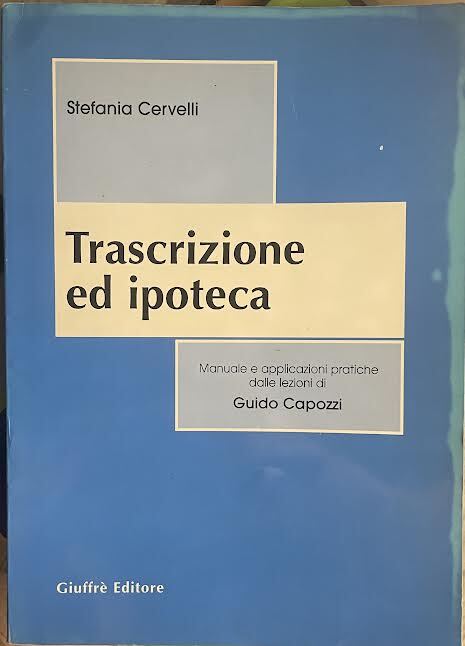 Trascrizione ed ipoteca