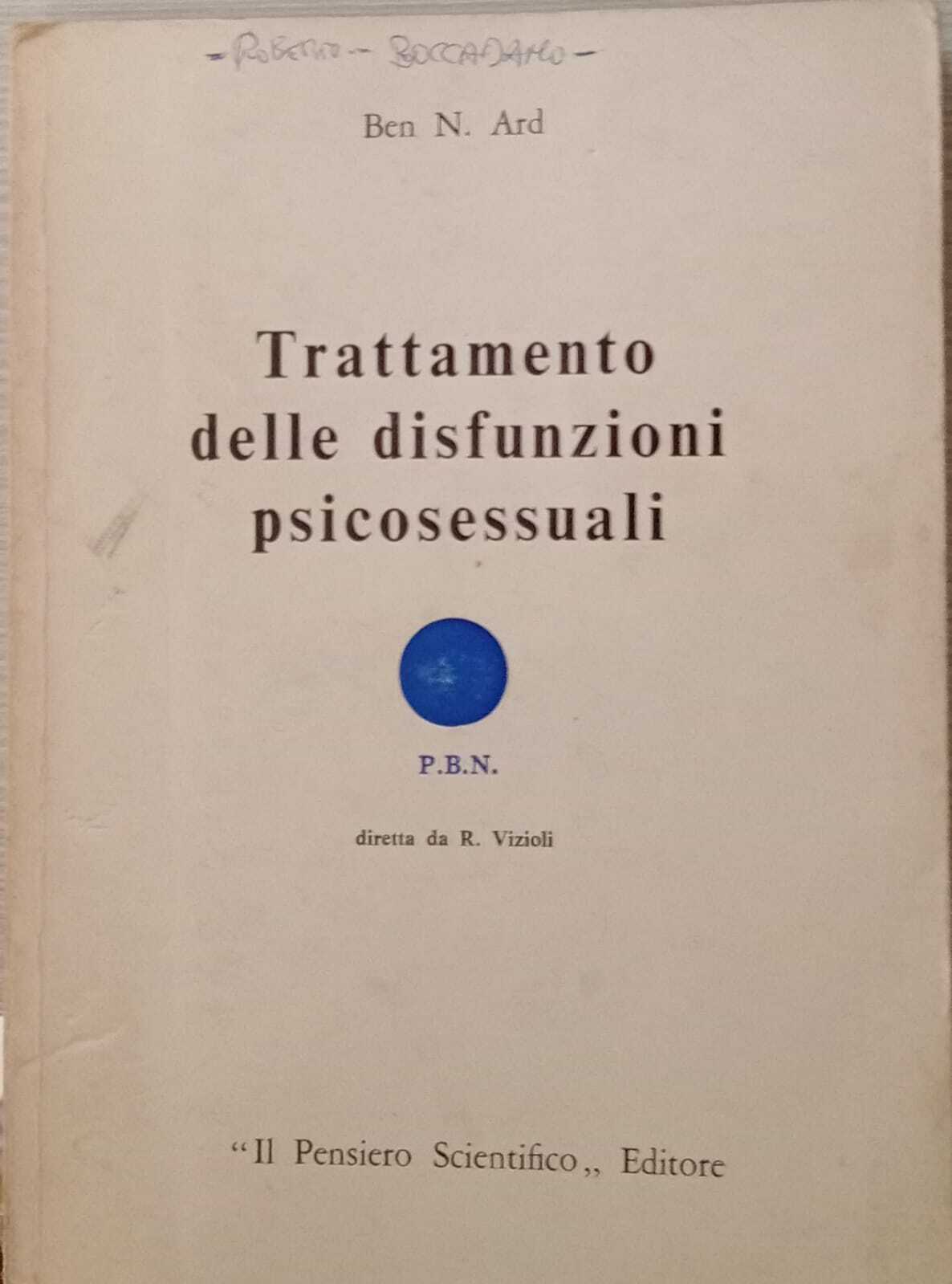 Trattamento delle disfunzioni psicosessuali.