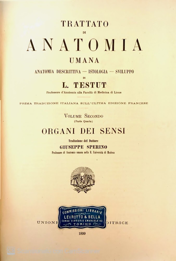 Trattato di anatomia umana Organi dei sensi Vol. 2