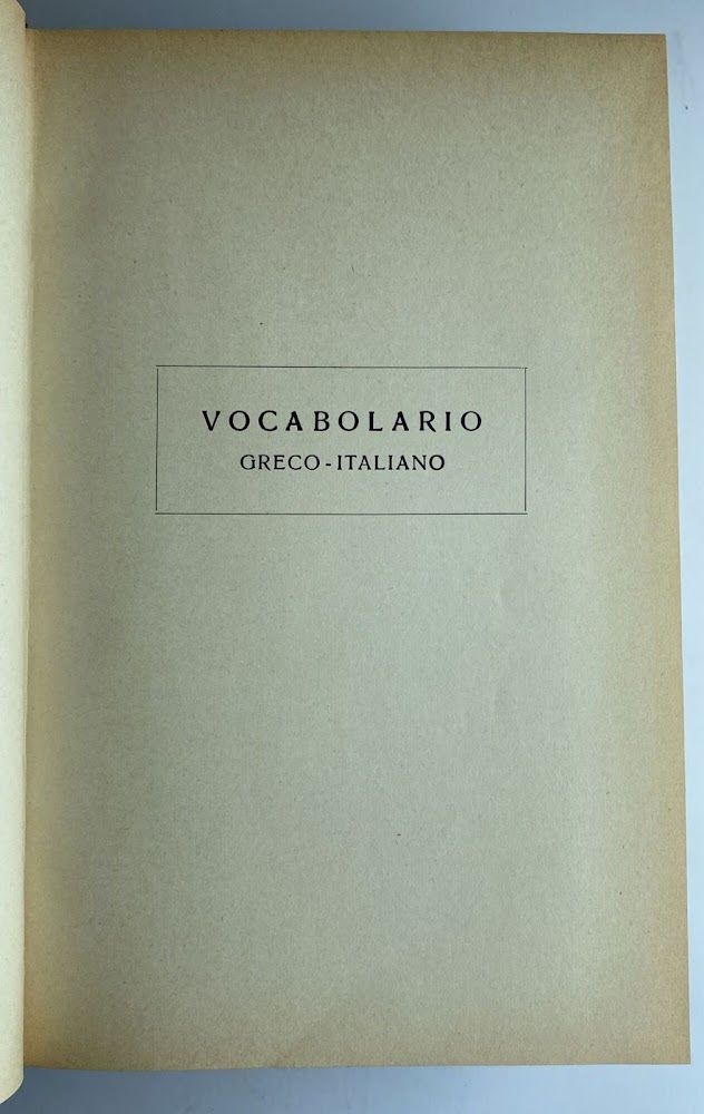 Vocabolario Greco - Italiano