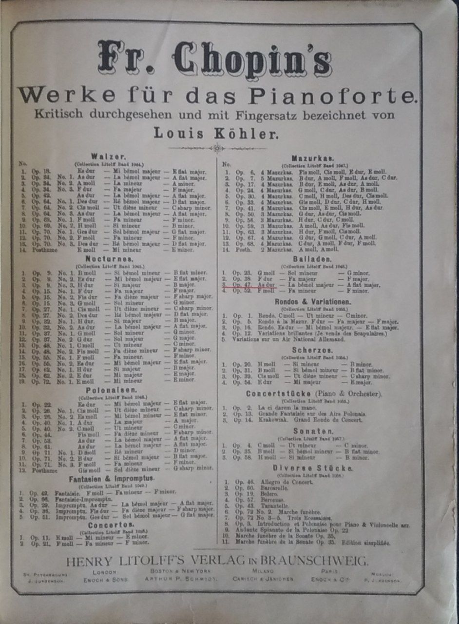 Werke fur das Pianoforte