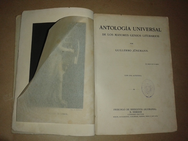 ANTOLOGIA UNIVERSAL DE LOS MAYORES GENIOS LITERARIOS por ---.