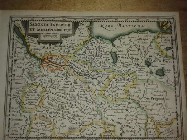 MAPA ANTIGUO: “SAXONIA INFERIOR ET MEKLENBORG DUC:”