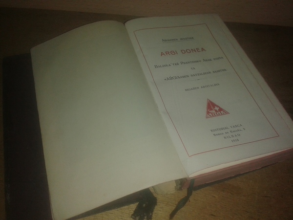 “ARGIA”REN IDAZTIAK. ARGI DONEA