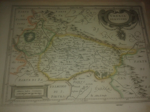 MAPA ANTIGUO: “UMBRIA PERUGINO”.