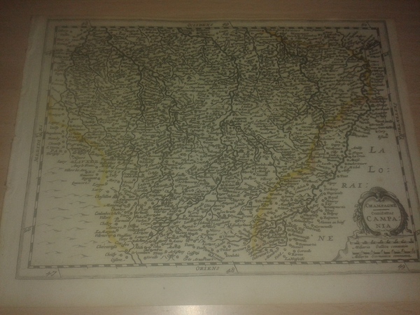 MAPA ANTIGUO: “CHAMPAGNE Comitatus CAMPANIA”.
