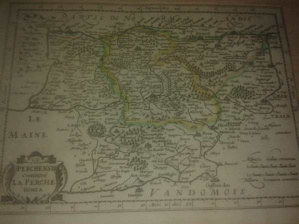 MAPA ANTIGUO: “PERCHENSIS Comitatus LA PERCHE COMTE”.
