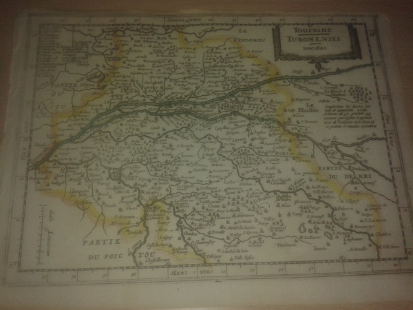 MAPA ANTIGUO: “Touraine TURONENSIS Ducatus”.