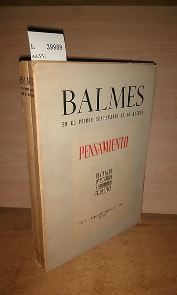 BALMES EN EL PRIMER CENTENARIO DE SU MUERTE (1848-1948) Revista: …
